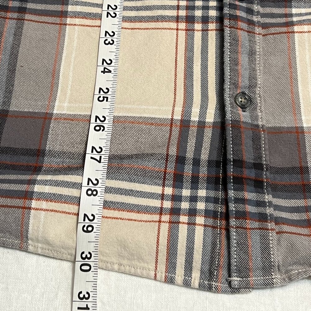 Eddie Bauer Men's Button Down Shirt Beige Plaid Flannel Long Sleeve Size 2XL - Picture 8 of 8